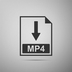 mp4 file document icon download button vector