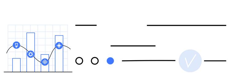 performance metrics visualized with bar chart vector image