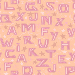 Seamless pattern with alphabet vector