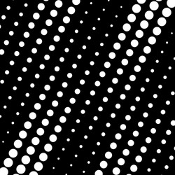 white large halftone dots in diagonal speed lines vector image