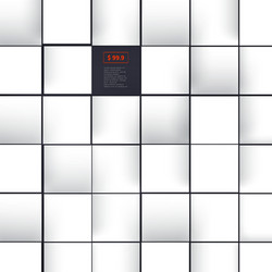 abstract geometric shape from gray cubes vector image