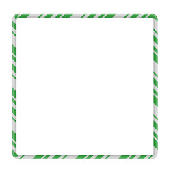 candy cane frame border square shape christmas vector image