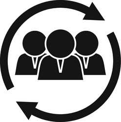 change work group icon simple style vector image
