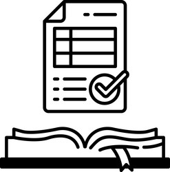 check mark is on a piece of paper with list vector image