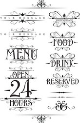 Elegant Script Text Element vector image