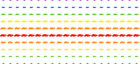 hand shape halftone spectral array vector image