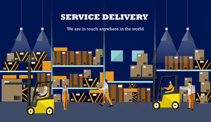 Logistic and delivery service concept banner vector