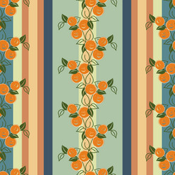 seamless pattern with branches of orange vector image