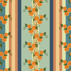 Seamless pattern with branches of orange vector