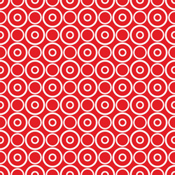 seamless pattern with white polka dots on red vector image