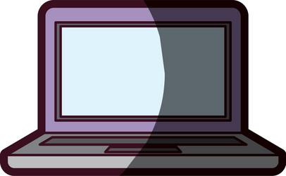white background with laptop computer bezel vector image