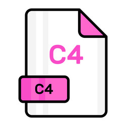 an amazing icon of c4 file editable design vector image