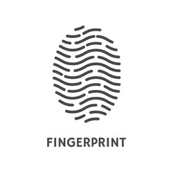 Fingerprint Authentication Concept vector image