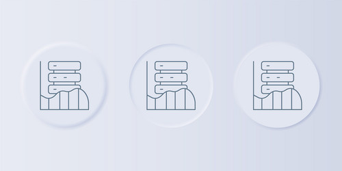 grey server data web hosting icon isolated vector image