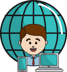 isolated web hosting design vector image