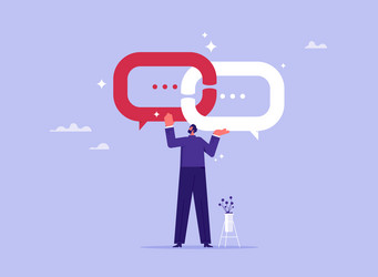 link idea for solution concept vector image