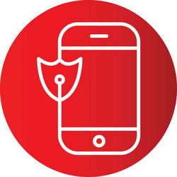 mobile icon in creative design with elements vector image