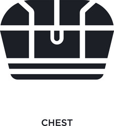 black chest isolated icon simple element from vector image