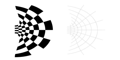 distorted abstract geometric shape elements vector image