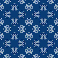 drone in circle quadcopter concept thin line vector image