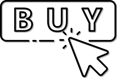 icon mouse click on buy button vector image