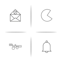 internet of things simple linear icon setsimple vector image