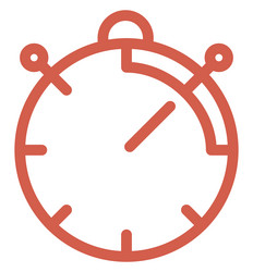 Red timer on a white background vector