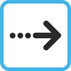 send right icon in a frame vector image