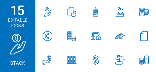 Stack icons Royalty Free Vector Image - VectorStock