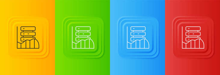 white server data web hosting icon isolated vector image