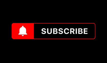 Youtube subscribe button lower third vector