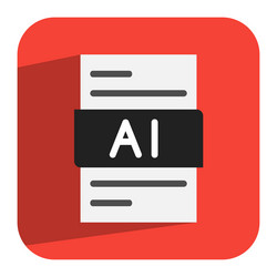 ai document file flat icon extension format type vector image