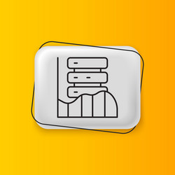 black server data web hosting icon isolated vector image