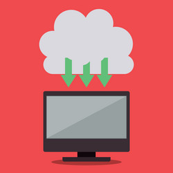 cloud computing design vector image