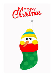 cute snowman in socks Vector Image