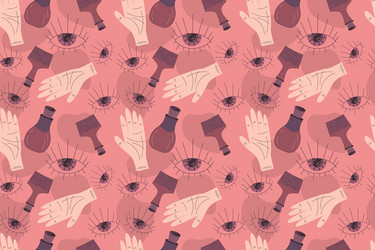 seamless boho pattern in a minimalistic flat vector image