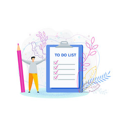 to do list concept daily routine and planning vector image