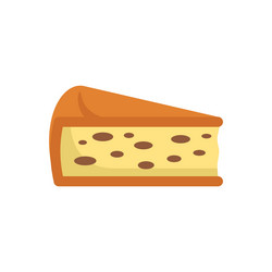 triangular piece of cheese with rind showing bite vector image