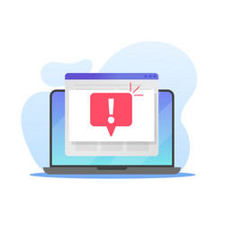 Warning Computer Alert Icon vector image