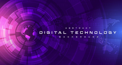 abstract digital technology futuristic circuit ai vector image