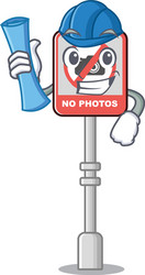 architect no camera with character shape vector image
