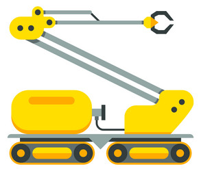 assembling factory device mechanic arm vector image