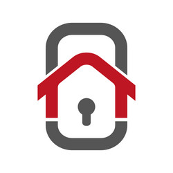 Home security logo template vector