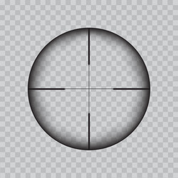 sniper scope crosshairs view realistic optical vector image
