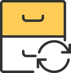 archive icon design interaction vector image