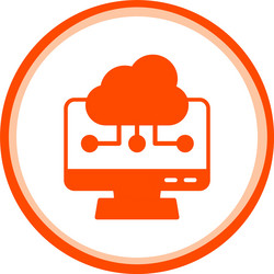 cloud computing icon vector image
