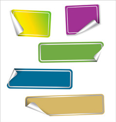 collection of colorful labels with rounded corners vector image