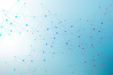 geometric abstract background with connected line vector image