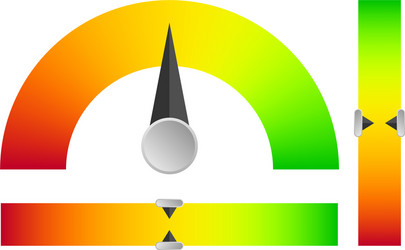 indicator from critical level to stable vector image