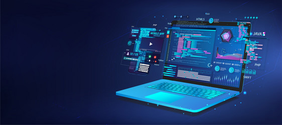 Modern Software Development UI vector image